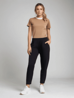 T-shirt manches courtes laine mérinos jersey col O femme